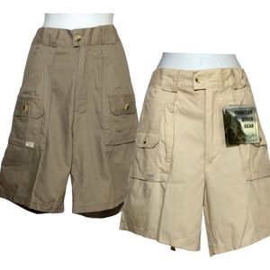 🖤FoxFire Field Thunder River Gear Cargo Shorts Lot Size M Stone Khaki Pocket 7"